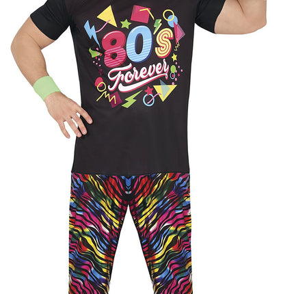 Feestbazaar 80's Forever Outfit Rainbow Heren