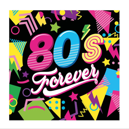 Feestbazaar 80's Forever Servetten (12st)