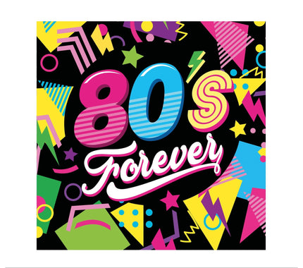 Feestbazaar 80's Forever Servetten (12st)