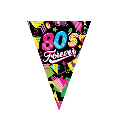 Feestbazaar 80's Forever Vlaggenlijn (3m)