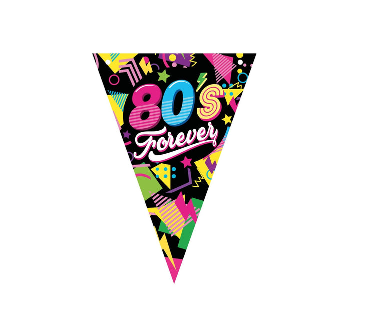 Feestbazaar 80's Forever Vlaggenlijn (3m)