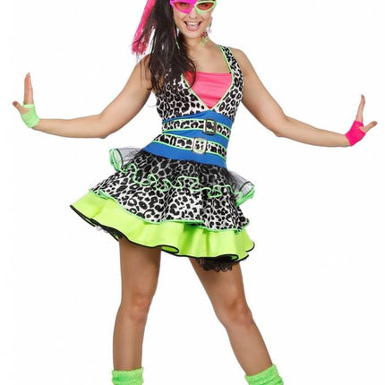 Feestbazaar 80's Girl kostuum Neon