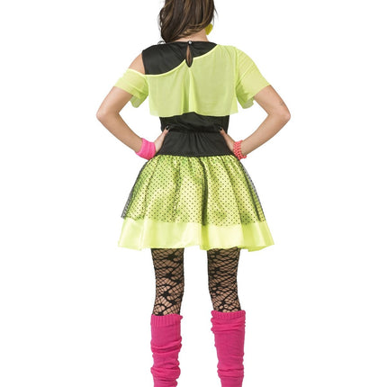 Feestbazaar 80's Jurk Neon Groen