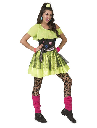 Feestbazaar 80's Jurk Neon Groen