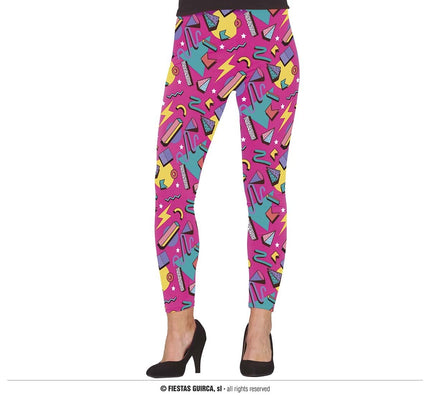 Feestbazaar 80's Party Legging Roze