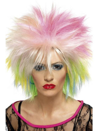 Feestbazaar 80's pruik punk multi