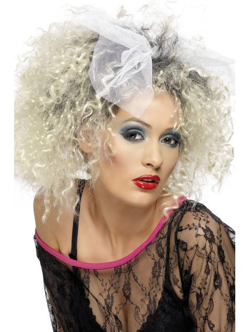 Feestbazaar 80's pruik wild blond