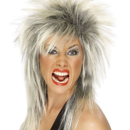 Feestbazaar 80's Rock Diva Pruik Blond