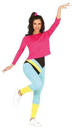 Feestbazaar 80's Sportoutfit Kostuum Vrouw Sandra