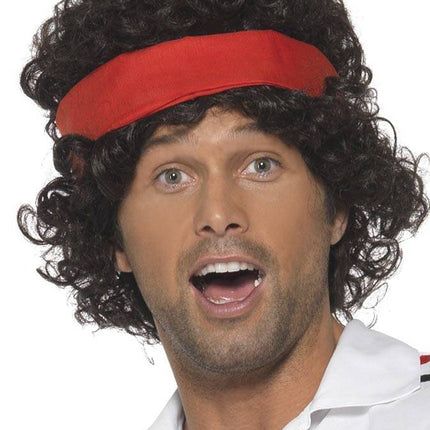 Feestbazaar 80's Tennis speler pruik