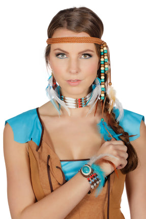 Feestbazaar Accessoireset Indiaan Vrouw 4-delig