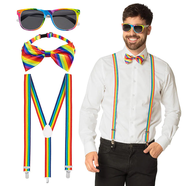 Feestbazaar Accessoireset Regenboog 3-Delig