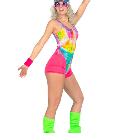 Feestbazaar Aerobic Babe Outfit Dames Pink