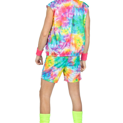 Feestbazaar Aerobic Party Outfit Tie Dye Neon Heren