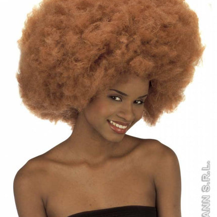 Feestbazaar Afro pruik Extreme goudbruin