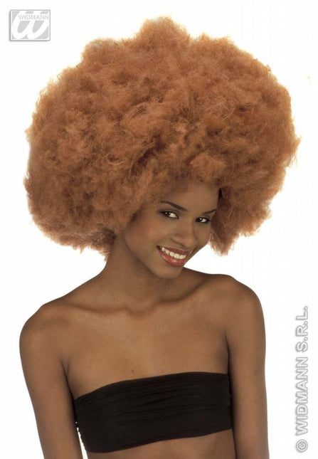 Feestbazaar Afro pruik Extreme goudbruin