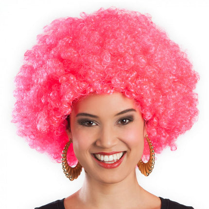 Feestbazaar Afropruik krul Roze
