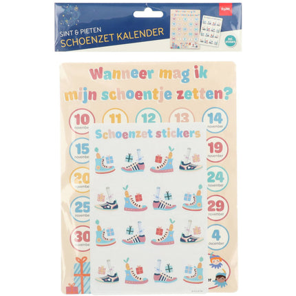 Feestbazaar Aftelkalender Sint & Piet Cartoon