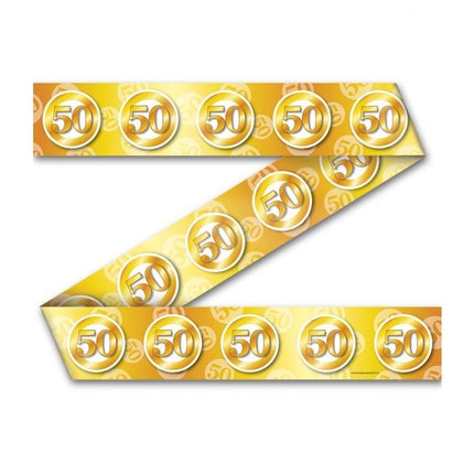 Feestbazaar Afzetlint 50 Jaar Goud (12m)