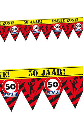 Feestbazaar Afzetlint 50 jaar partyzone