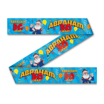 Feestbazaar Afzetlint Abraham 50 Jaar Cartoon (12m)