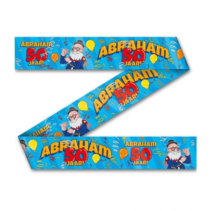 Feestbazaar Afzetlint Abraham 50 Jaar Cartoon (12m)
