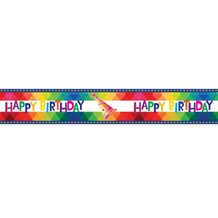 Feestbazaar Afzetlint Happy Birthday 610cm