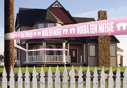Feestbazaar Afzetlint hoera een meisje