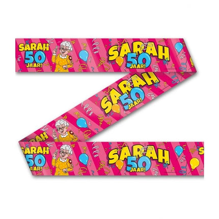 Feestbazaar Afzetlint Sarah 50 Jaar Cartoon (12m)