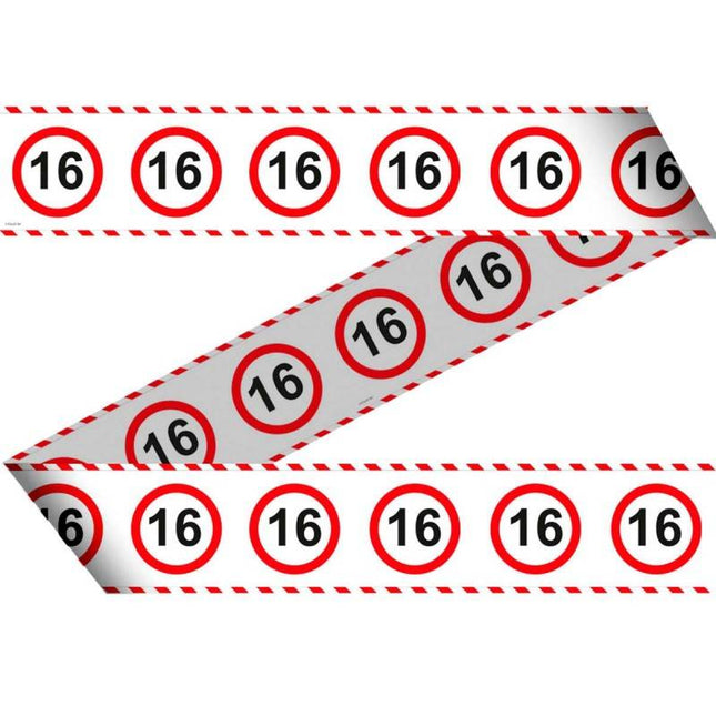 Feestbazaar Afzetlint verkeersbord 16