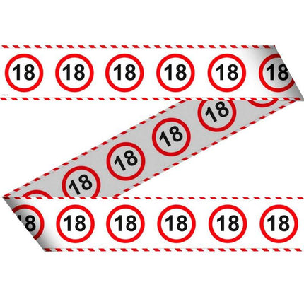 Feestbazaar Afzetlint verkeersbord 18