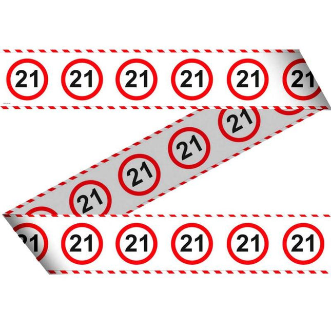 Feestbazaar Afzetlint Verkeersbord 21