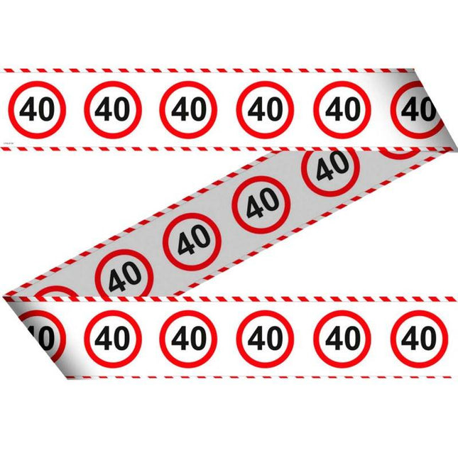Feestbazaar Afzetlint Verkeersbord 40