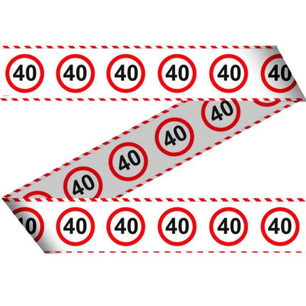 Feestbazaar Afzetlint Verkeersbord 40