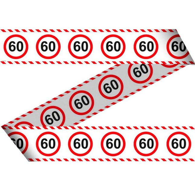Feestbazaar Afzetlint Verkeersbord 60