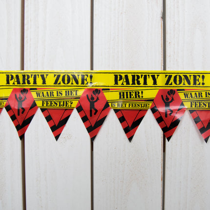 Feestbazaar Afzetlint Waar is het feestje Partyzone