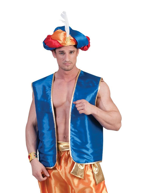 Feestbazaar Ali Baba vest deluxe blauw