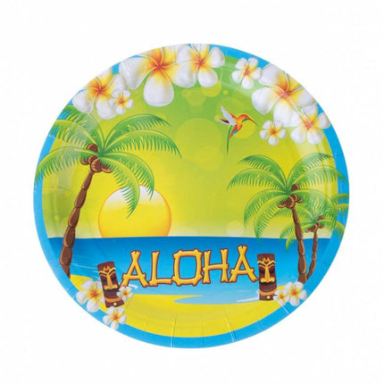 Feestbazaar Aloha borden 8 stuks