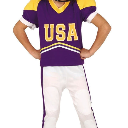 Feestbazaar American Football Kostuum Kind Paars