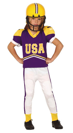Feestbazaar American Football Kostuum Kind Paars