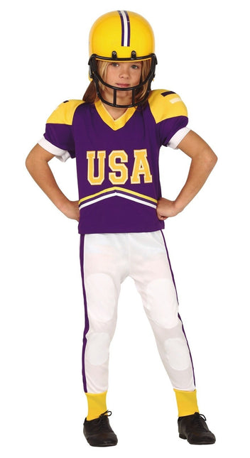 Feestbazaar American Football Kostuum Kind Paars
