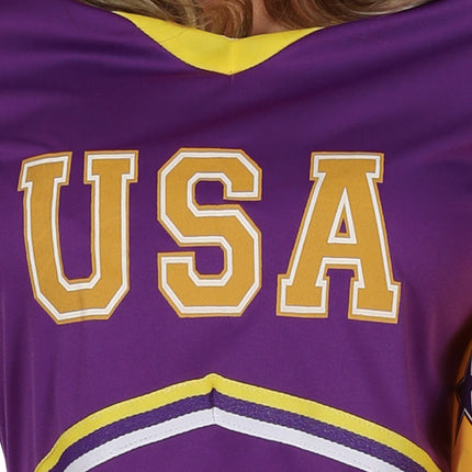 Feestbazaar American Football Kostuum Vrouw Purple