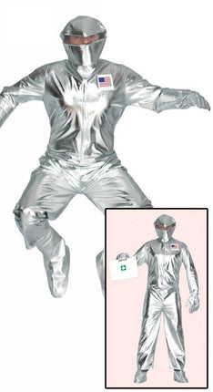 Feestbazaar Amerikaanse Astronaut kostuum zilver