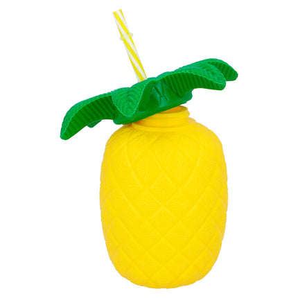 Feestbazaar Ananas beker met rietje