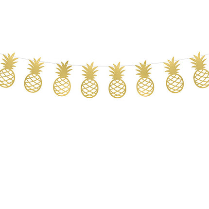 Feestbazaar Ananas Slinger Aloha Metallic goud