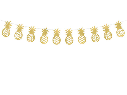Feestbazaar Ananas Slinger Aloha Metallic goud