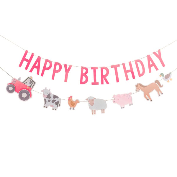 Feestbazaar Animal Farm Slinger Happy Birthday (2m)