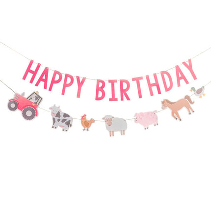 Feestbazaar Animal Farm Slinger Happy Birthday (2m)