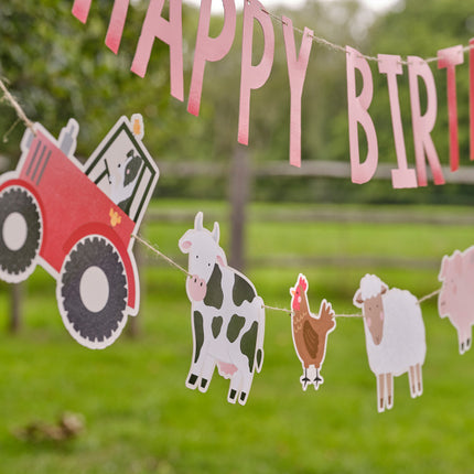 Feestbazaar Animal Farm Slinger Happy Birthday (2m)