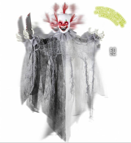 Feestbazaar Animatie Killer Clown met licht en geluid